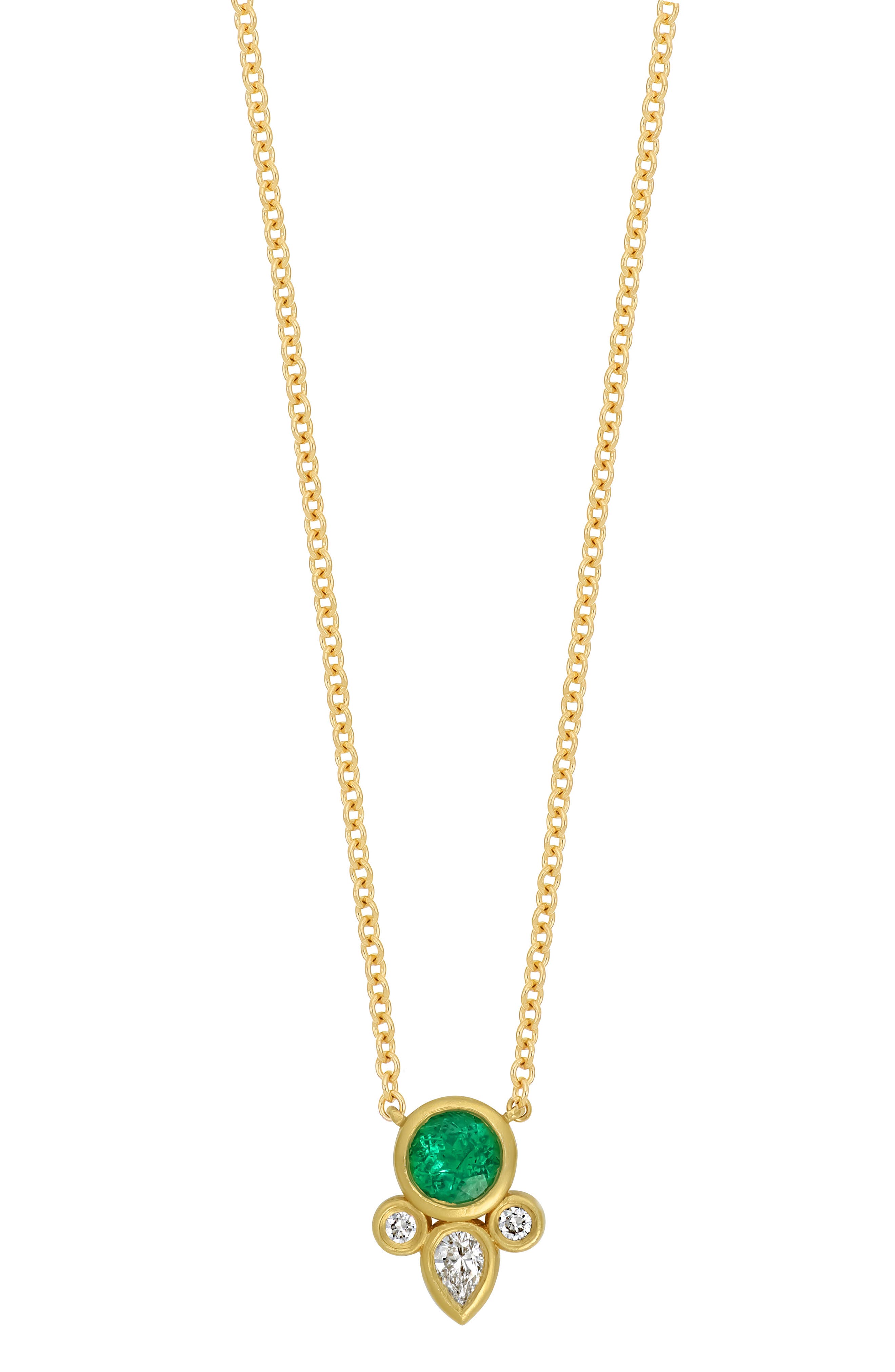 Bony Levy El Mar Emerald & Diamond Pendant Necklace