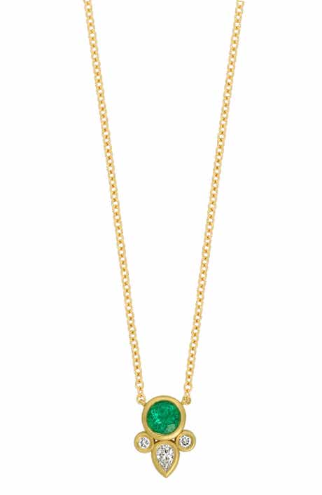 Bony Levy El Mar Emerald & Diamond Pendant Necklace
