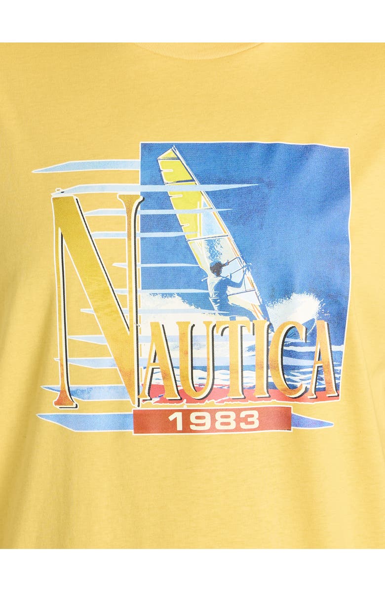 Nautica Big & Tall Windsurfing Graphic Tee, Alternate, color, Daffodil