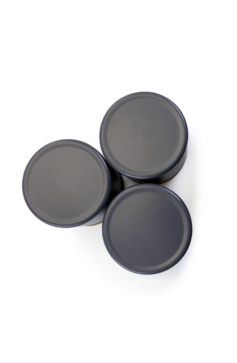 Megachef Wood Kitchen Countertop 4 Piece Metal Bread Basket and Canister Set with Lids, Alternate, color, Gray