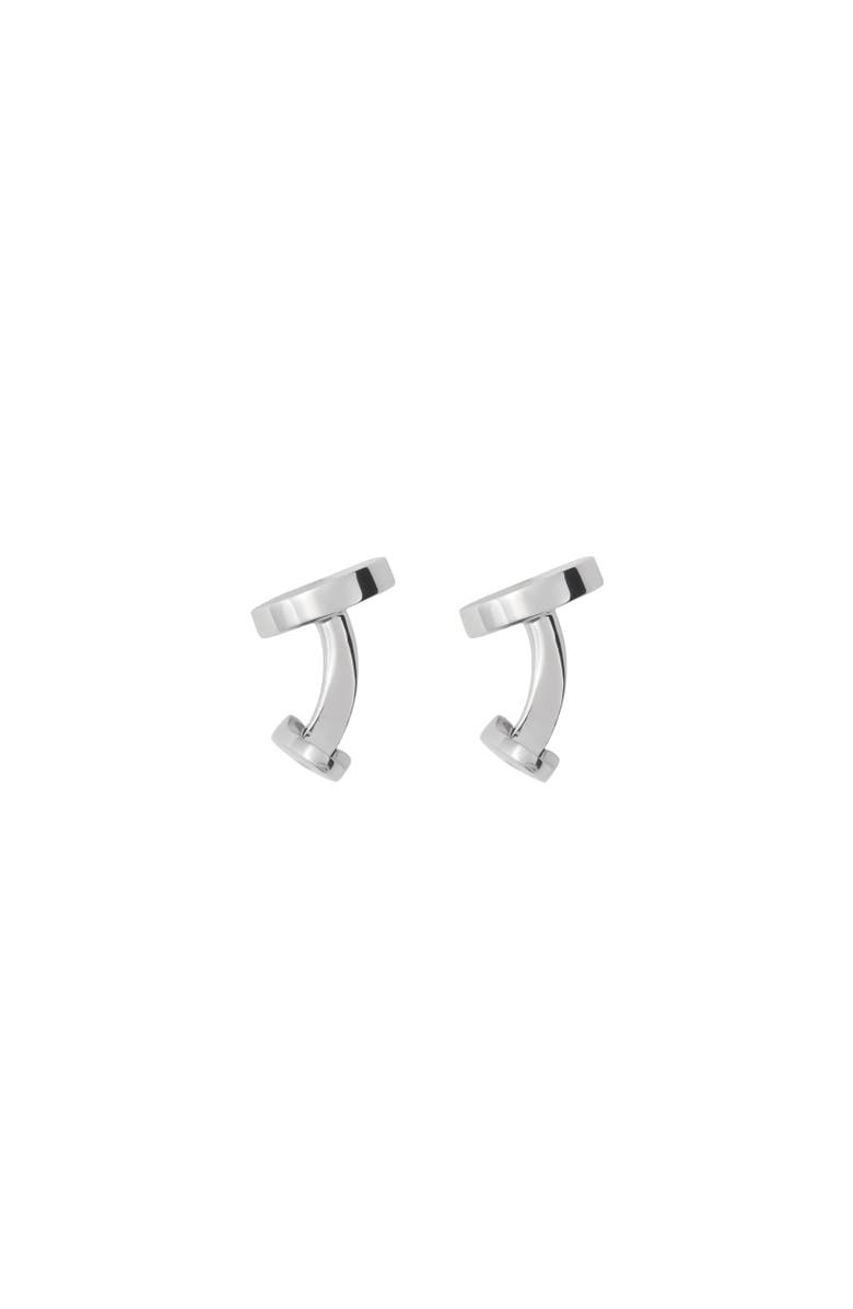 Burberry Logo Cufflinks, Alternate, color, Silver