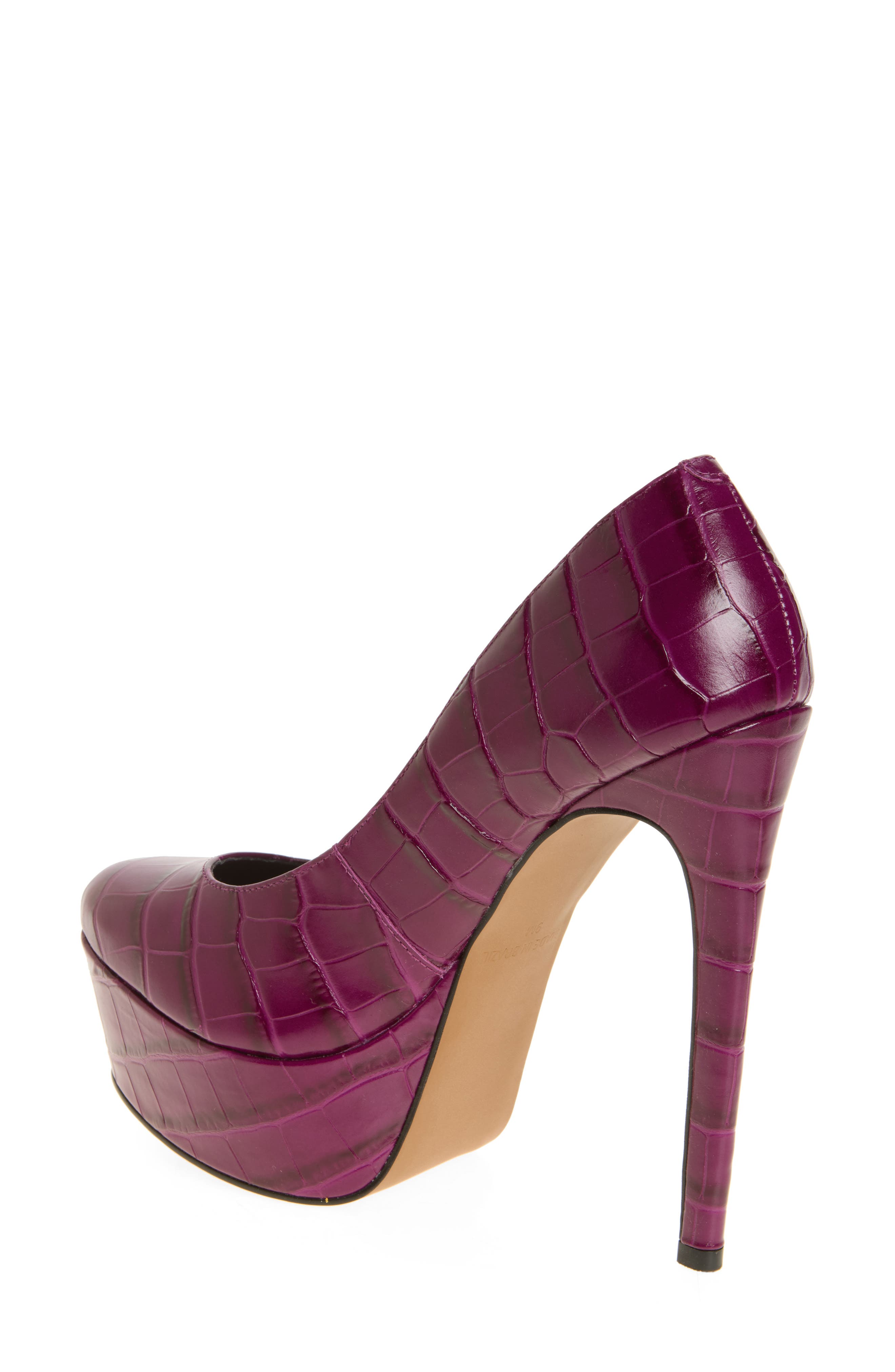 Silene Platform Pump, Alternate, color, PURPLE CROCO
