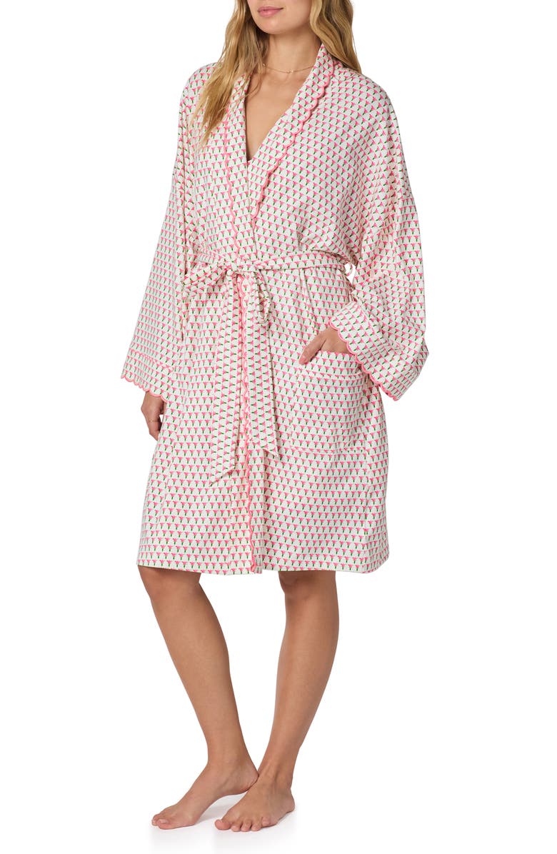 BedHead Pajamas <p>Blossom Geo Organic Cotton Short Robe </p>, Alternate, color, Blossom Geo