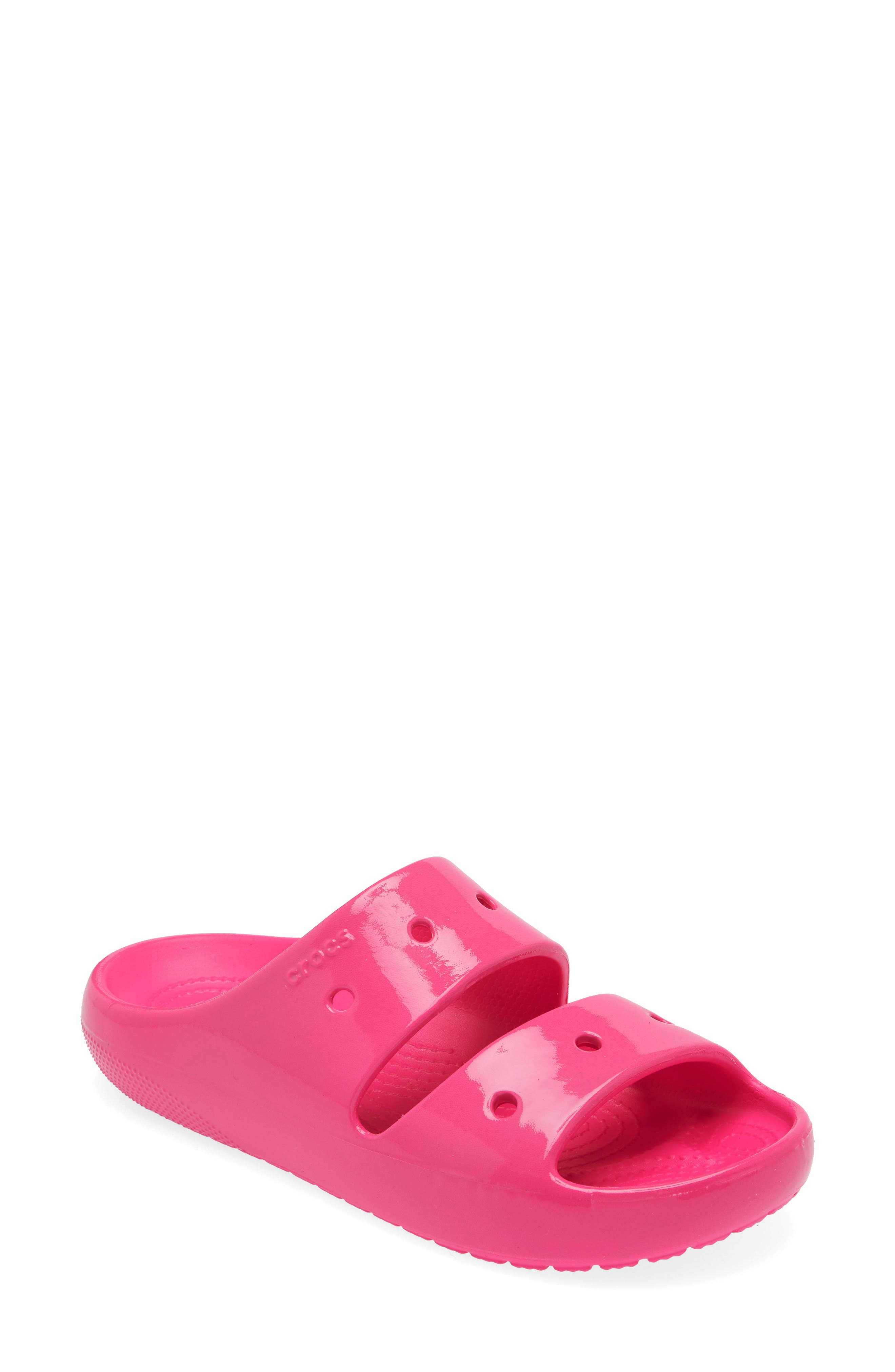 CROCS Classic Neon Slide Sandal, Main, color, 