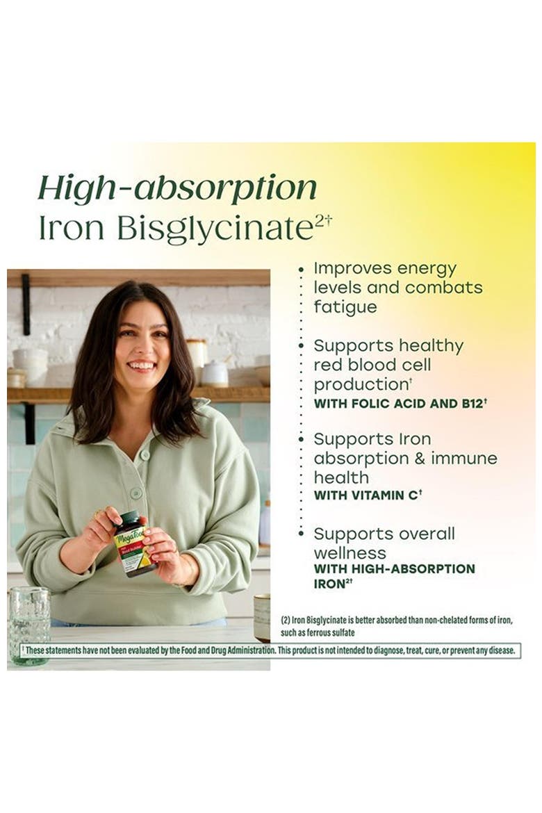 Blood Builder Iron Supplement for Women & Men with B12, Folic Acid & Vitamin C, Vegan, 30 Tablets, Alternate, color, None