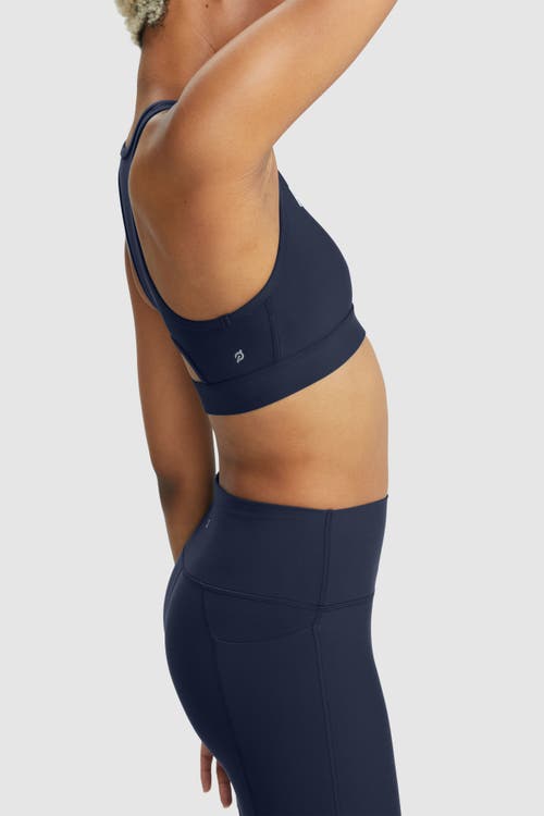 Peloton Cadent High Neck Racerback Bra In Deep Navy
