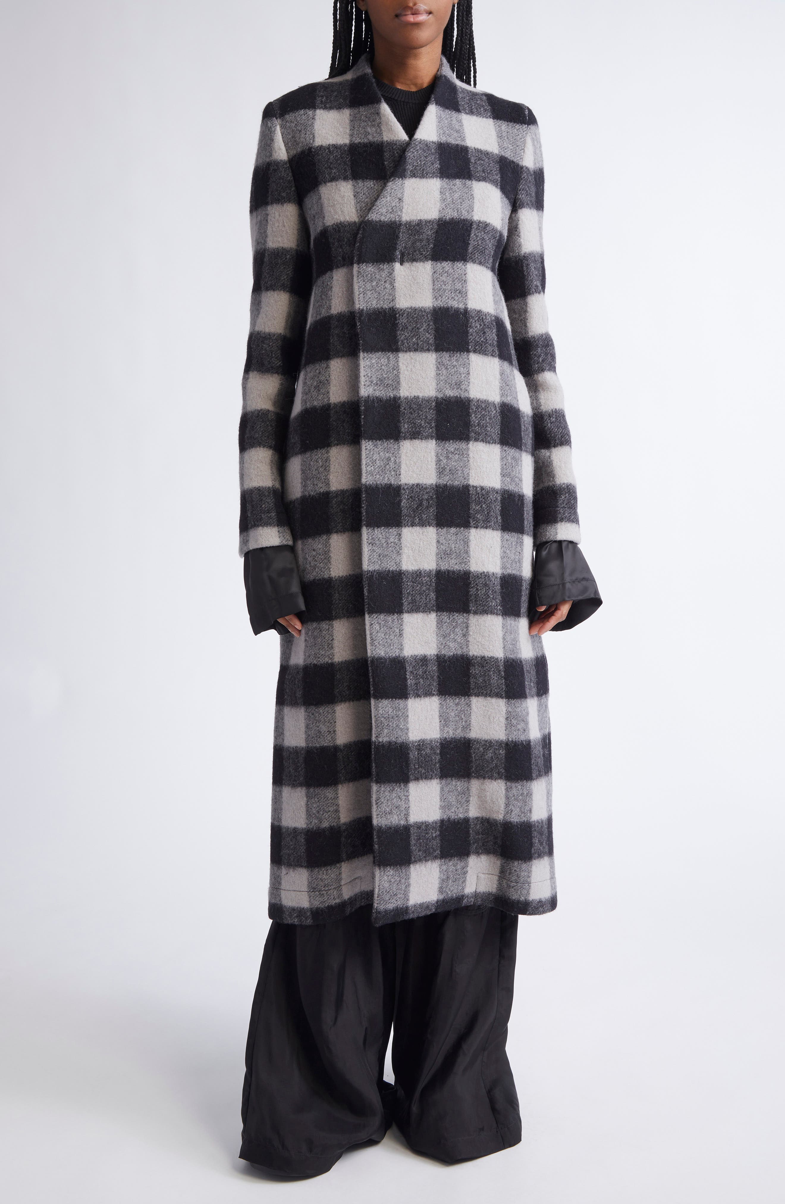 Museum Check Wool Coat - image 2