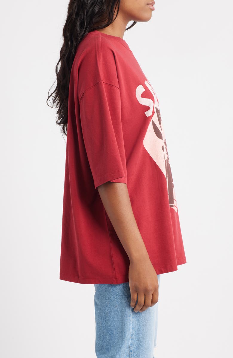 Topshop San Jose Oversize Graphic T-Shirt, Alternate, color,
