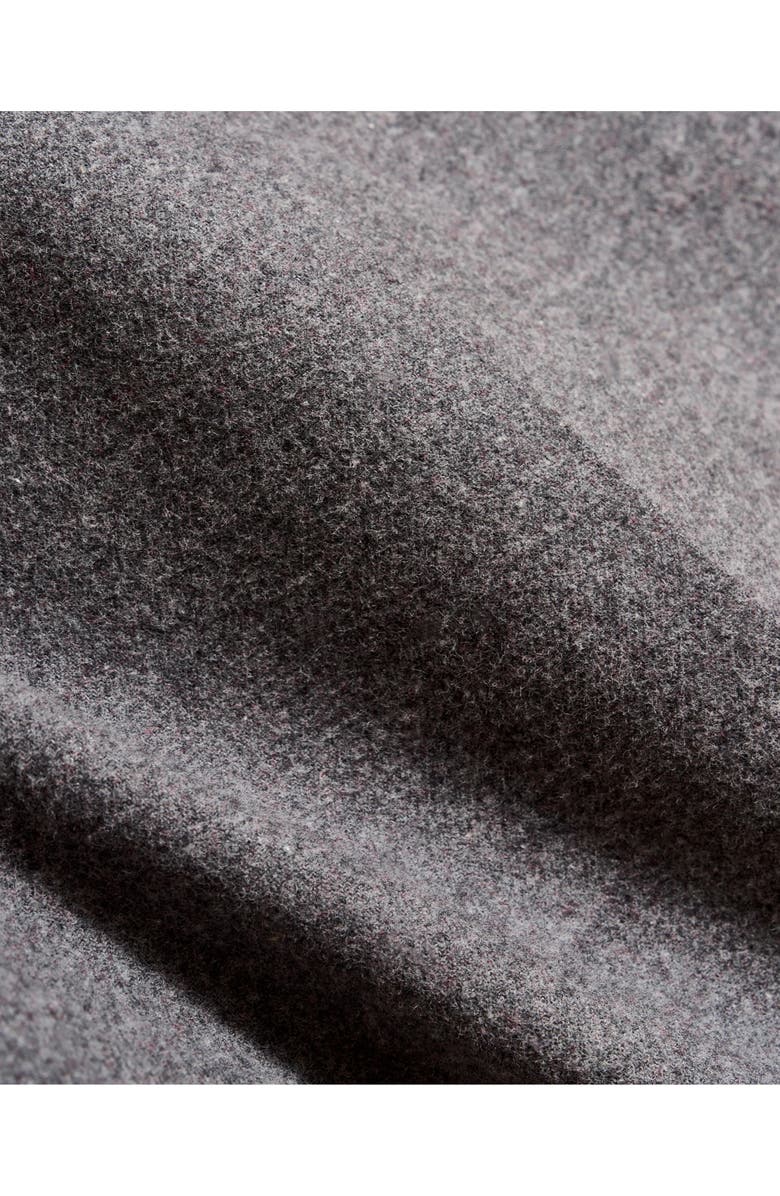 Billy Reid Flat Front Cotton Flannel Dress Pants, Alternate, color, Grey Heather