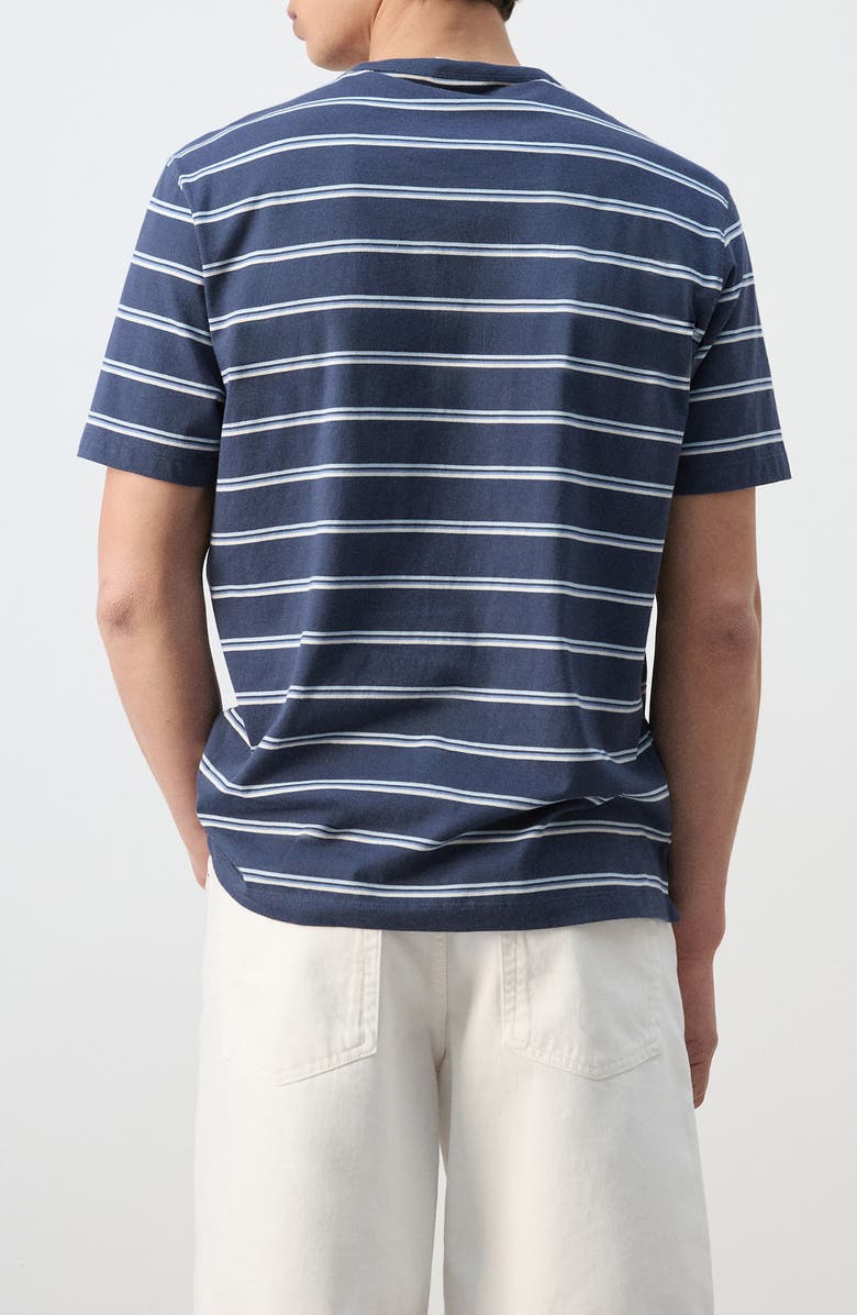 MANGO Stripe Crewneck T-Shirt, Alternate, color, Navy