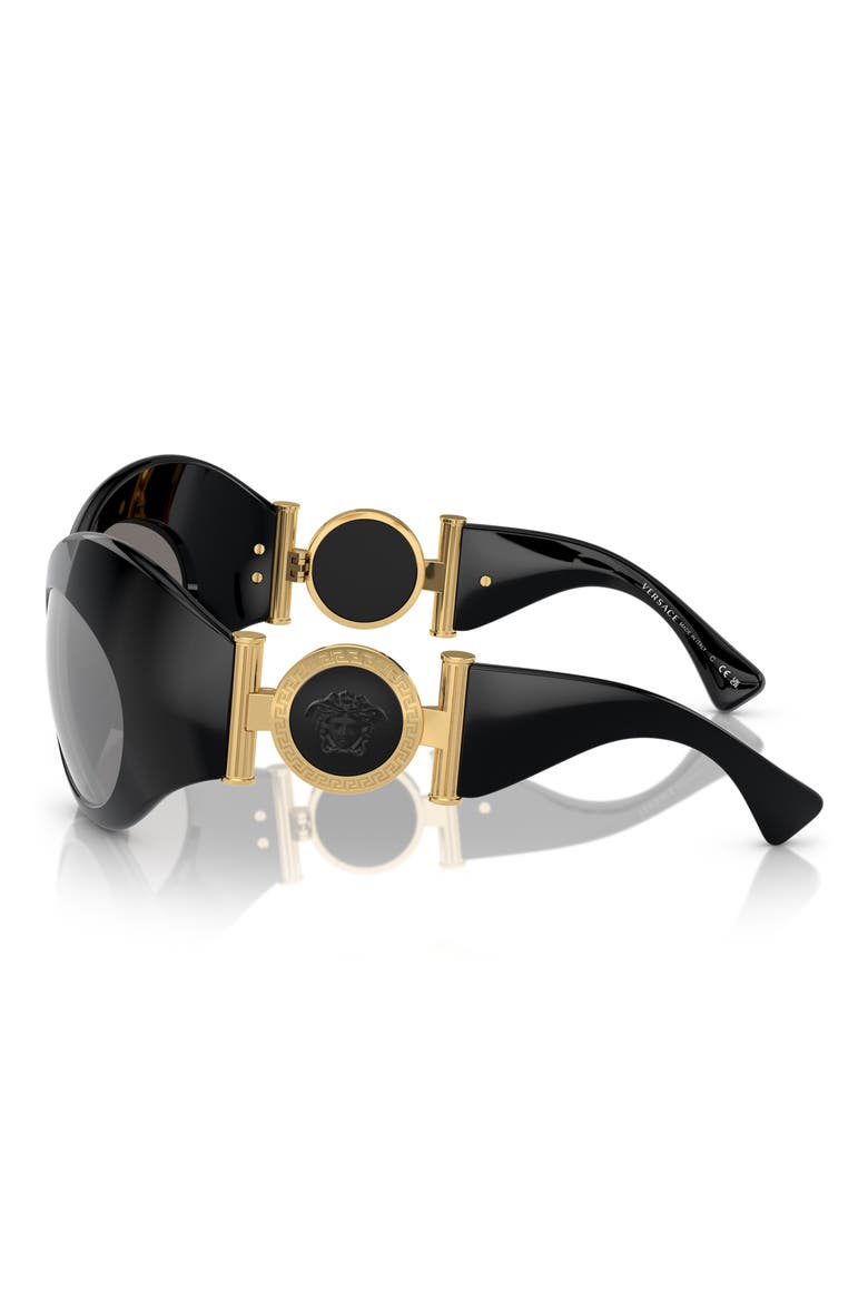 58mm Irregular Sunglasses, Alternate, color, BLACK