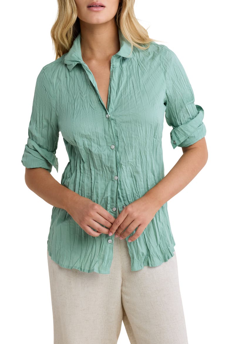 Core Cotton Long Sleeve Button-Up Shirt, Main, color, LAUREL