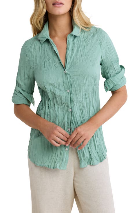 Core Cotton Long Sleeve Button-Up Shirt (Regular & Petite)