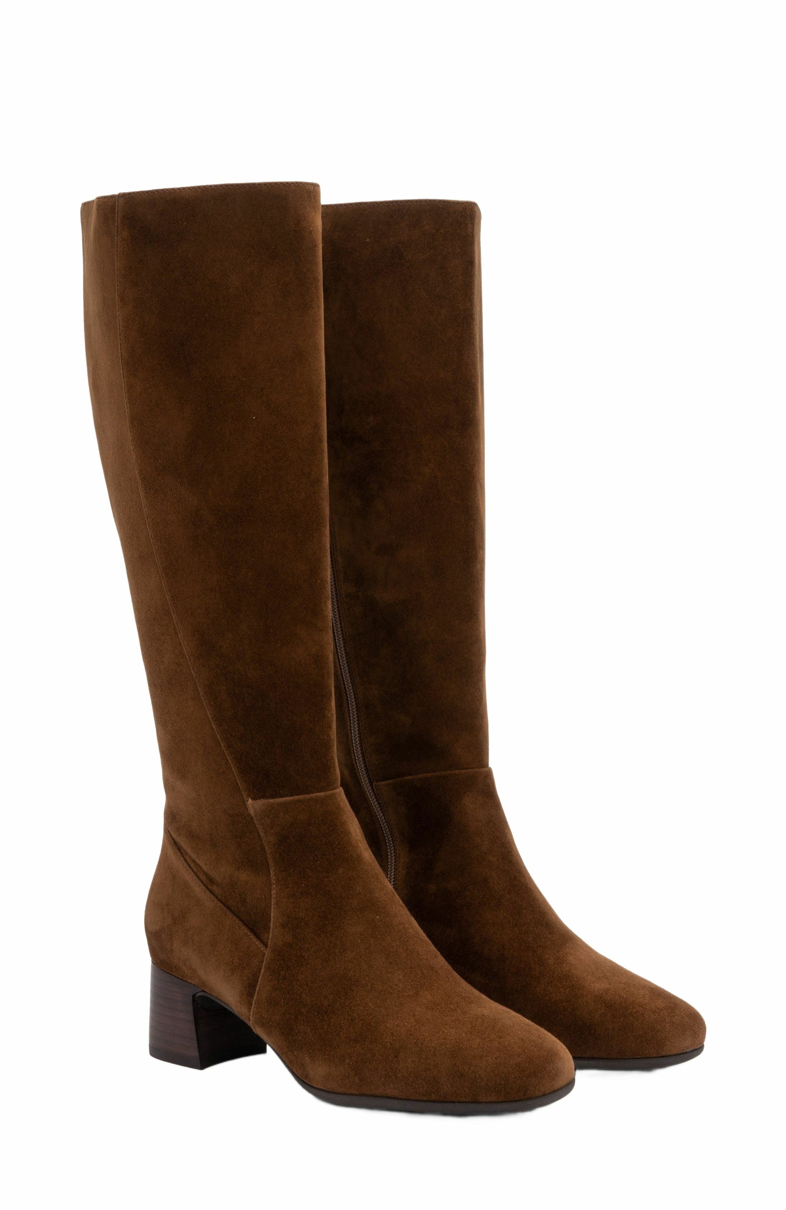 Avenue Tall Boot, Alternate, color, Caramel Suede - Regular