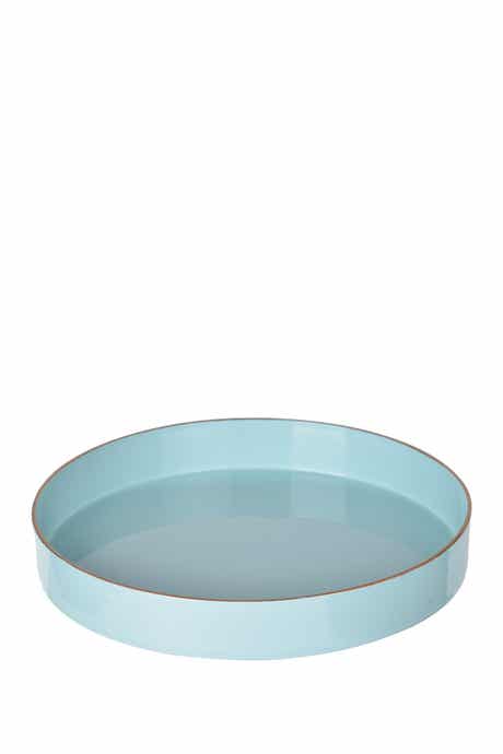 Blue Mimosa Round Tray
