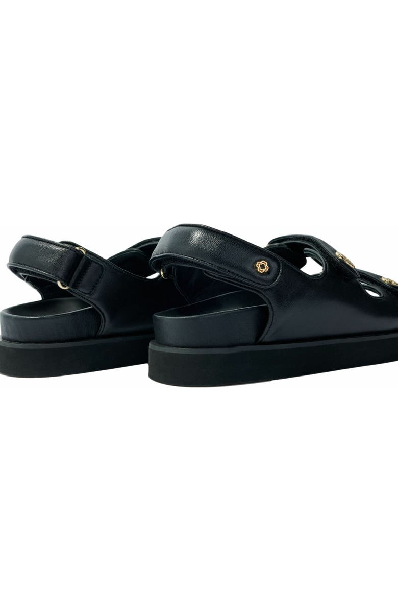 maje Flat leather sandals, Alternate, color,