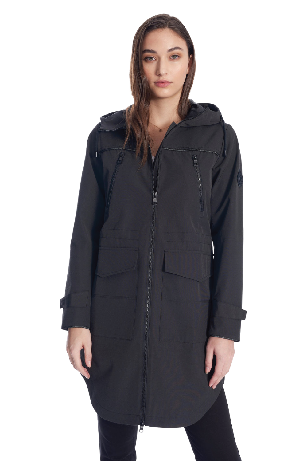 Kusawa - Mid-length Hooded Drawstring-Waist Raincoat
