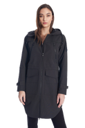 Alpine North Kusawa - Mid-length Hooded Drawstring-Waist Raincoat