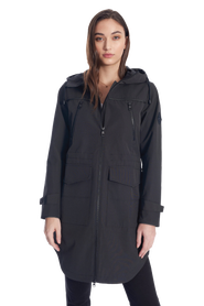 Alpine North Kusawa - Mid-length Hooded Drawstring-Waist Raincoat