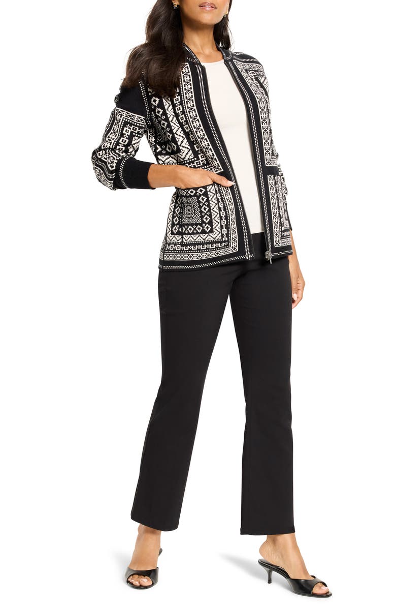 NIC+ZOE Nordic Nights Reversible Knit Jacket, Alternate, color, Black Multi