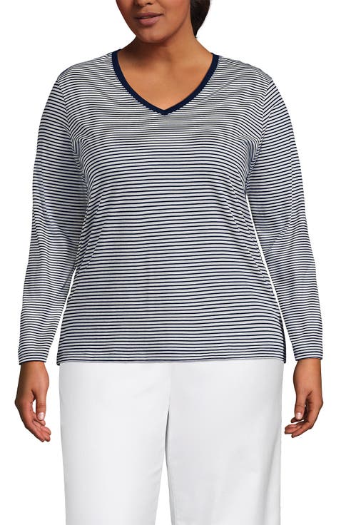 Supima Cotton Long Sleeve V-Neck T-Shirt