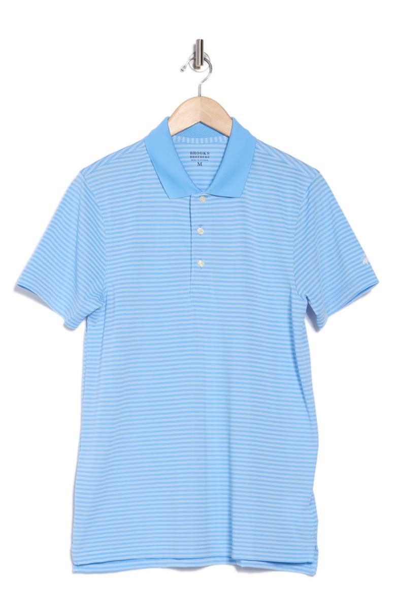 Brooks Brothers Feeder Stripe Performance Knit Polo, Alternate, color,