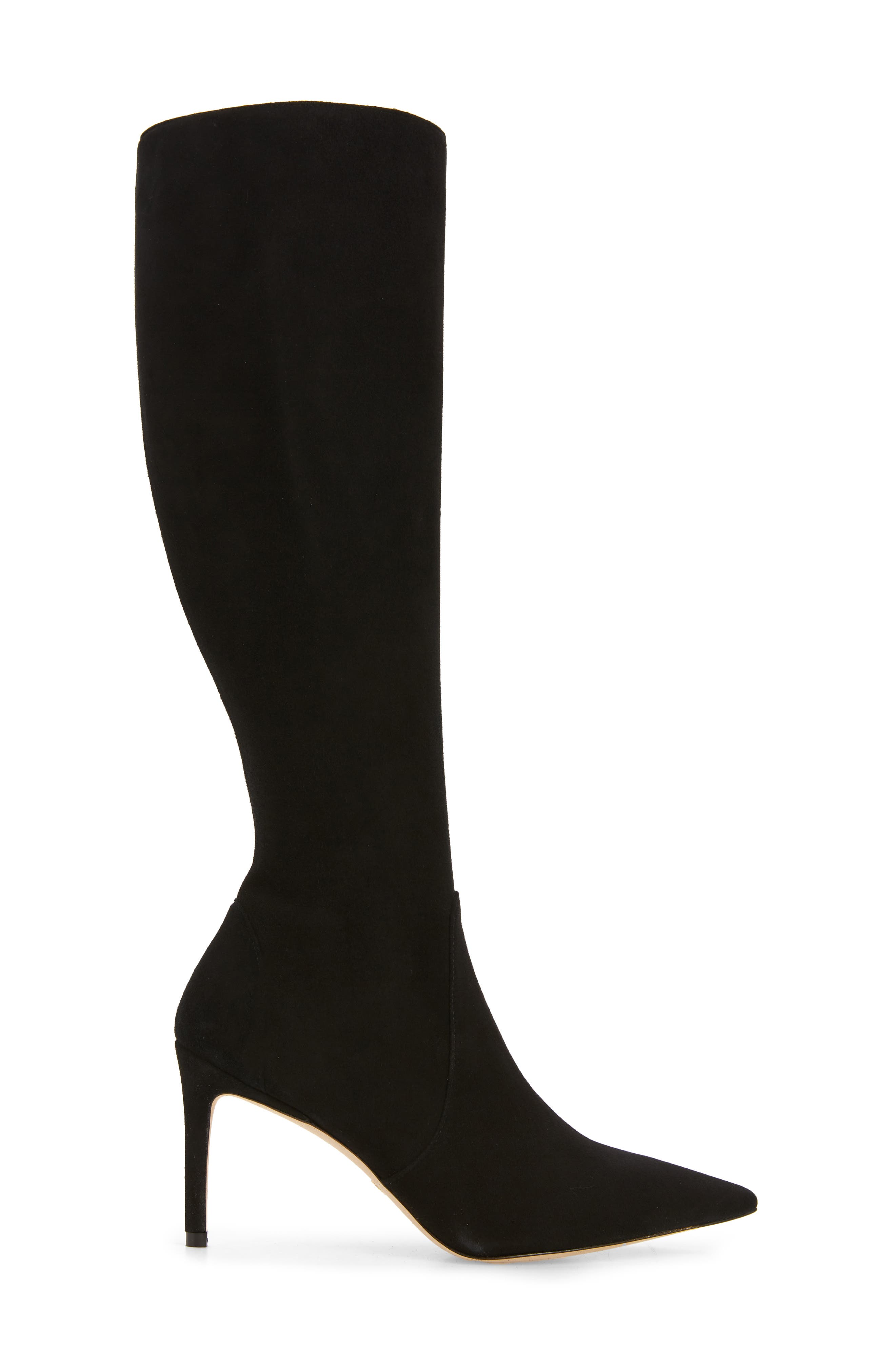 Stuart Weitzman Stuart 85 Knee High Pointed Toe Zip Boot, Alternate, color, 