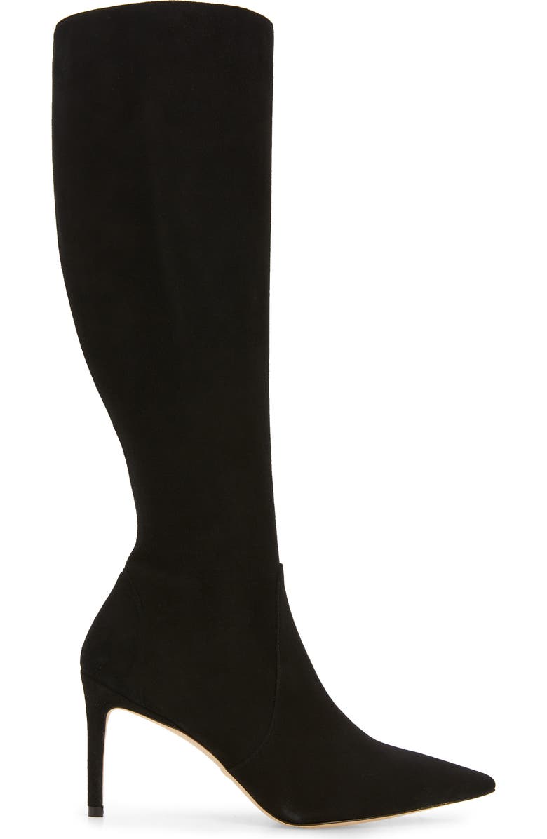 Stuart Weitzman Stuart 85 Knee High Pointed Toe Zip Boot, Alternate, color,
