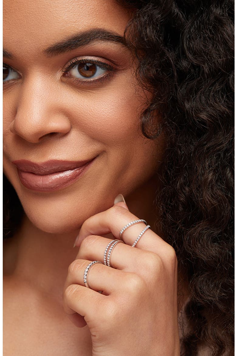 Audrey Diamond Stacking Ring (Nordstrom Exclusive), Alternate, color, 18K WHITE GOLD