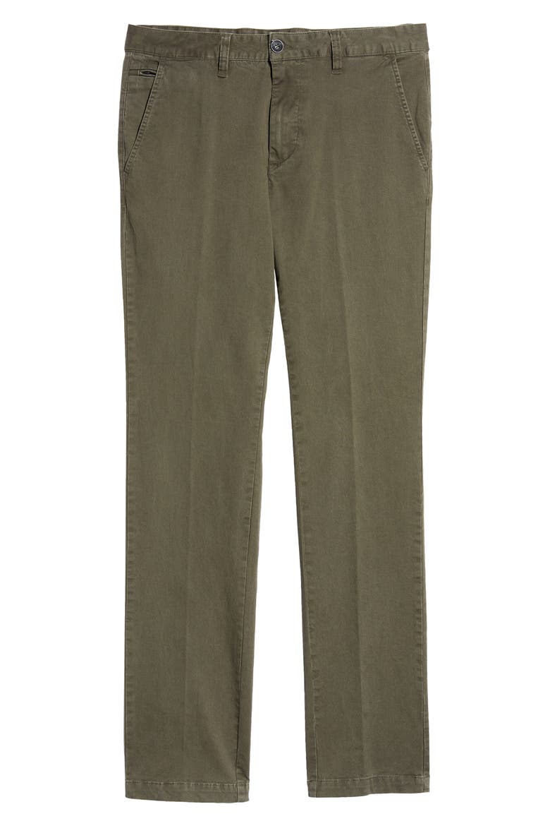 Comfort Stretch Flat Front Pants, Alternate, color, DARK MOSS