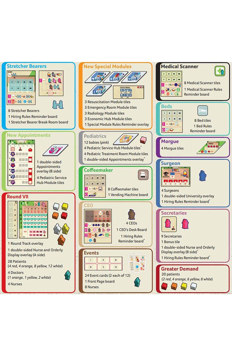 Capstone Games Clinic Deluxe Extension 2 Strategy Board Game, Alternate, color,