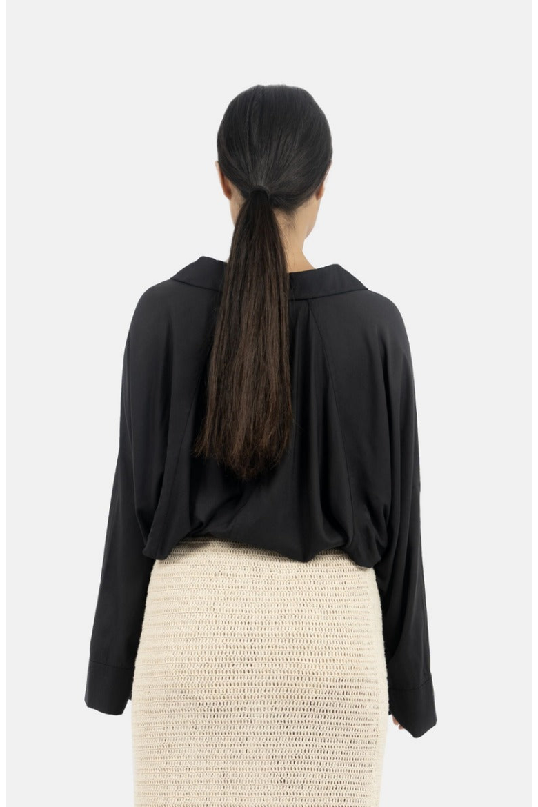 Siena Batwing Sleeve Shirt, Alternate, color, Black