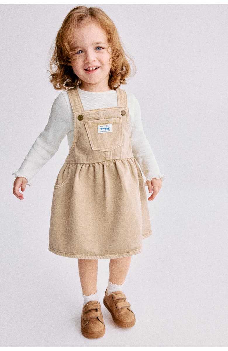 H&M 2-piece Dungaree Dress And Top Set, Alternate, color, 