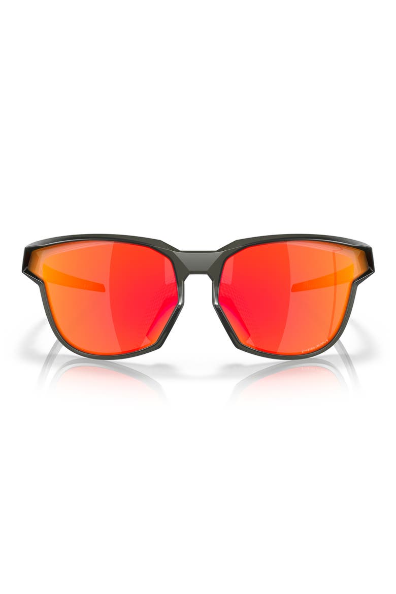 73mm Square Sunglasses, Main, color, MATTE GREY SMOKE PRIZM RUBY