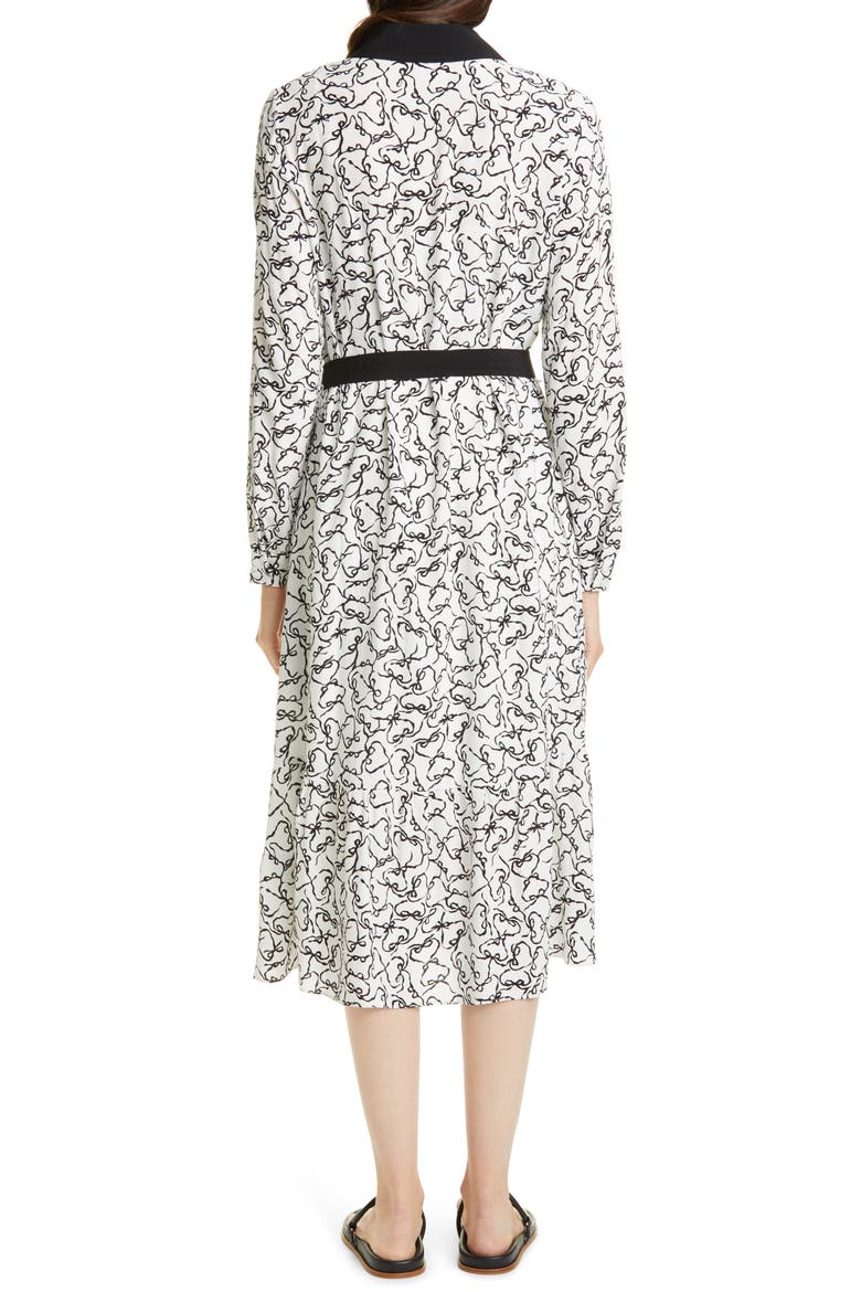 Metropolis Long Sleeve Shirtdress, Alternate, color, WHITE