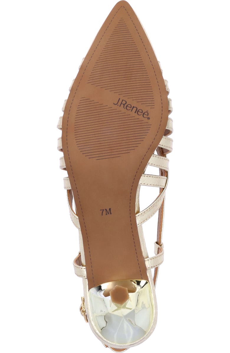 J. Reneé Lorel Slingback Pointed Toe Pump, Alternate, color, Gold