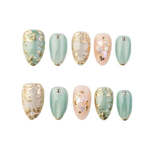 The Only Nails Jade Bloom Mint In Multi
