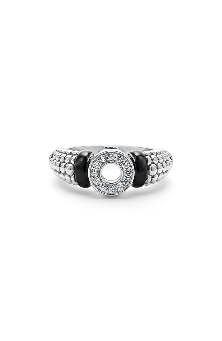 LAGOS Black Caviar Diamond Ring, Main, color, 