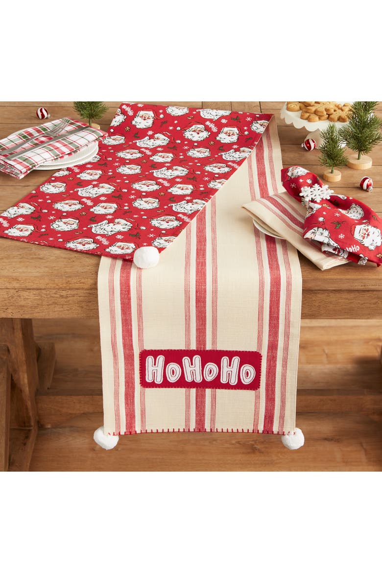Ho Ho Ho Santa! Embellished Table Runner, Alternate, color, Santa!