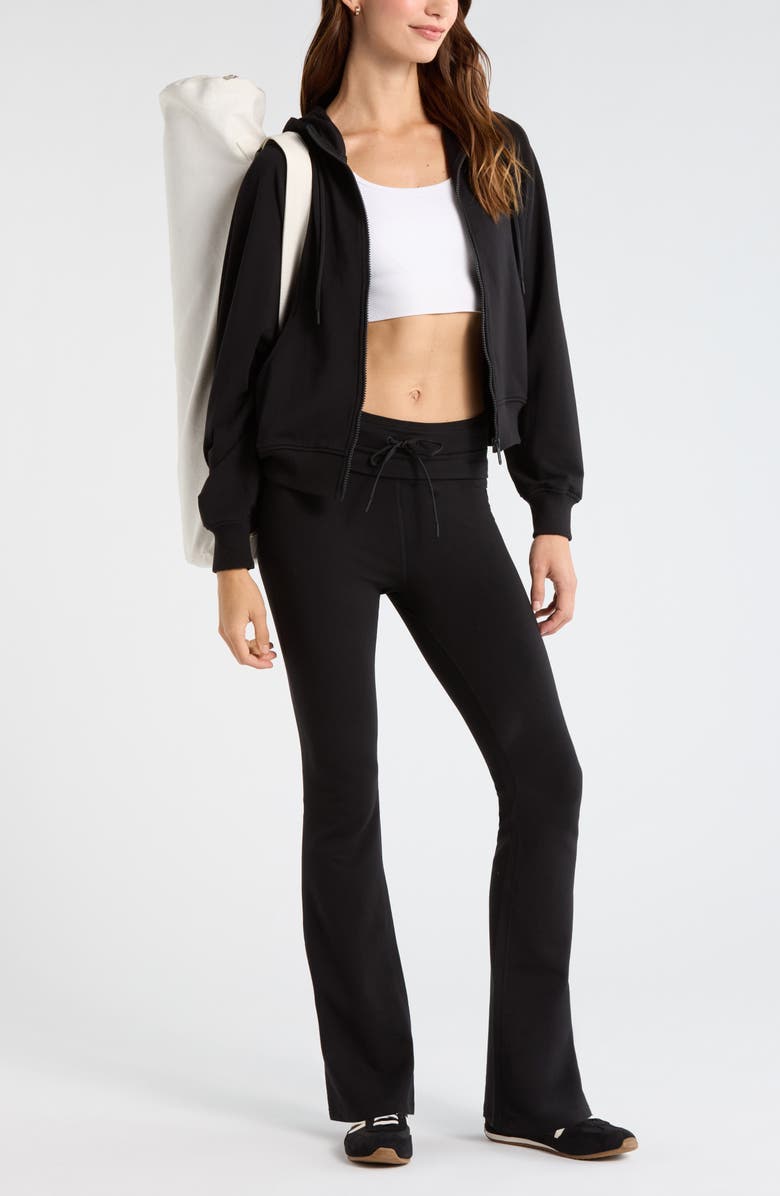 Zella Weekend French Terry Pants, Alternate, color, Black