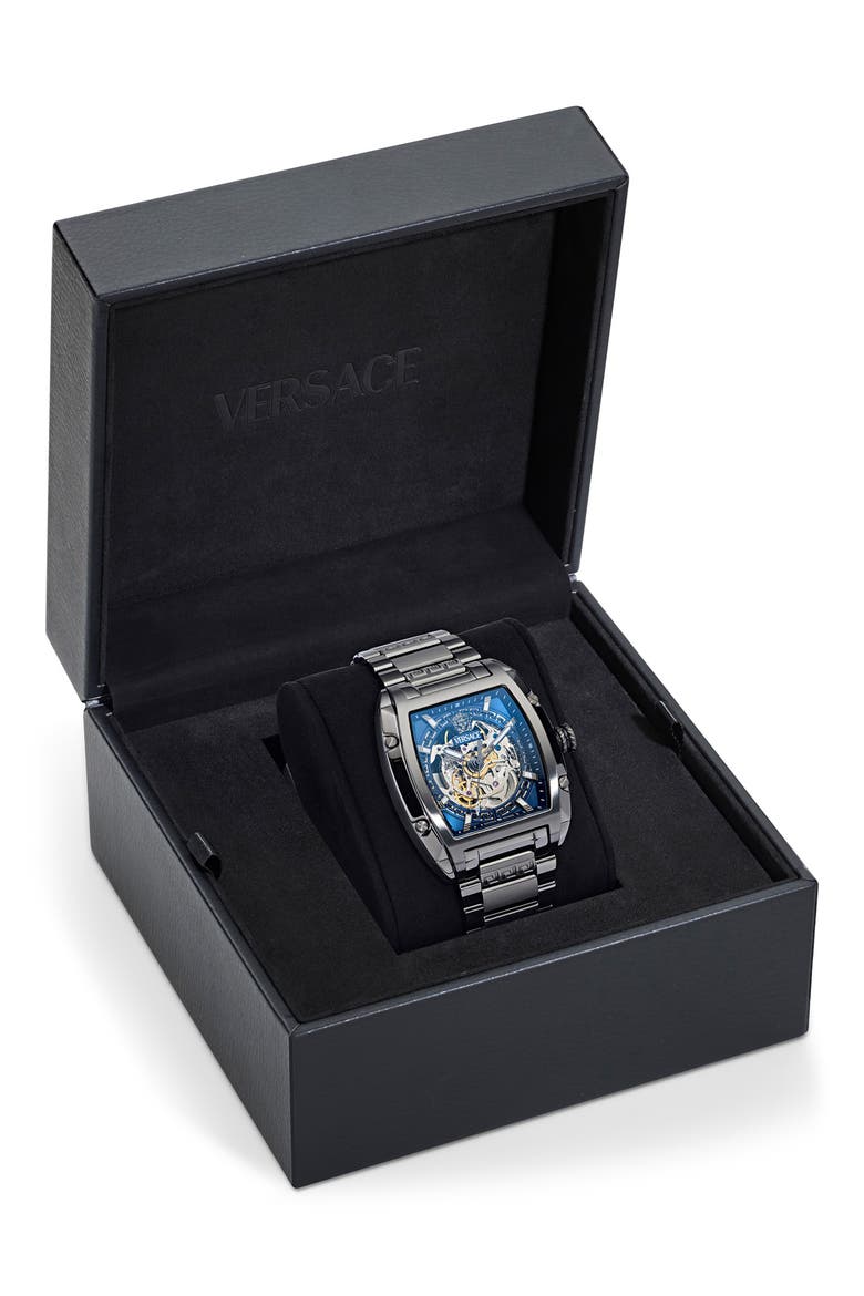 Dominus Bracelet Watch, 42mm, Alternate, color, IP GUNMETAL