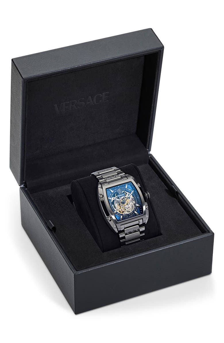 Versace Dominus Bracelet Watch, 42mm, Alternate, color, Ip Gunmetal
