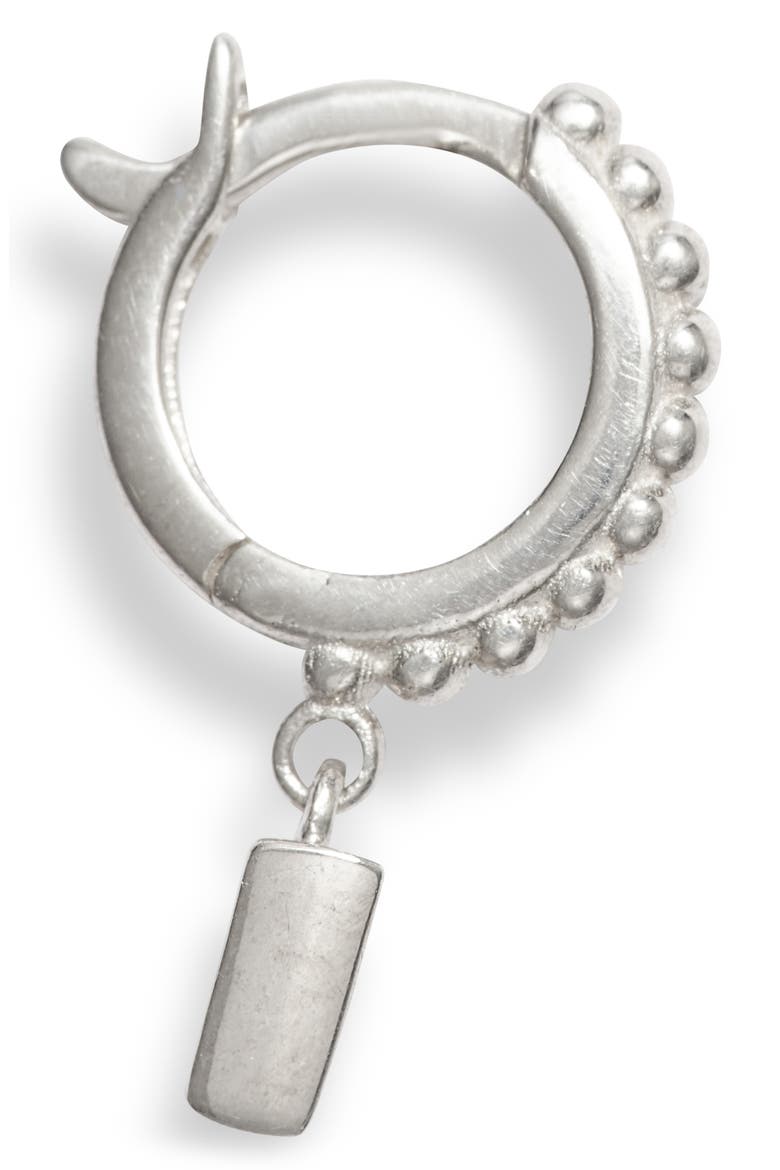Cleo Bubble White Sapphire & Sterling Silver Huggie Hoop Earrings, Alternate, color, SILVER