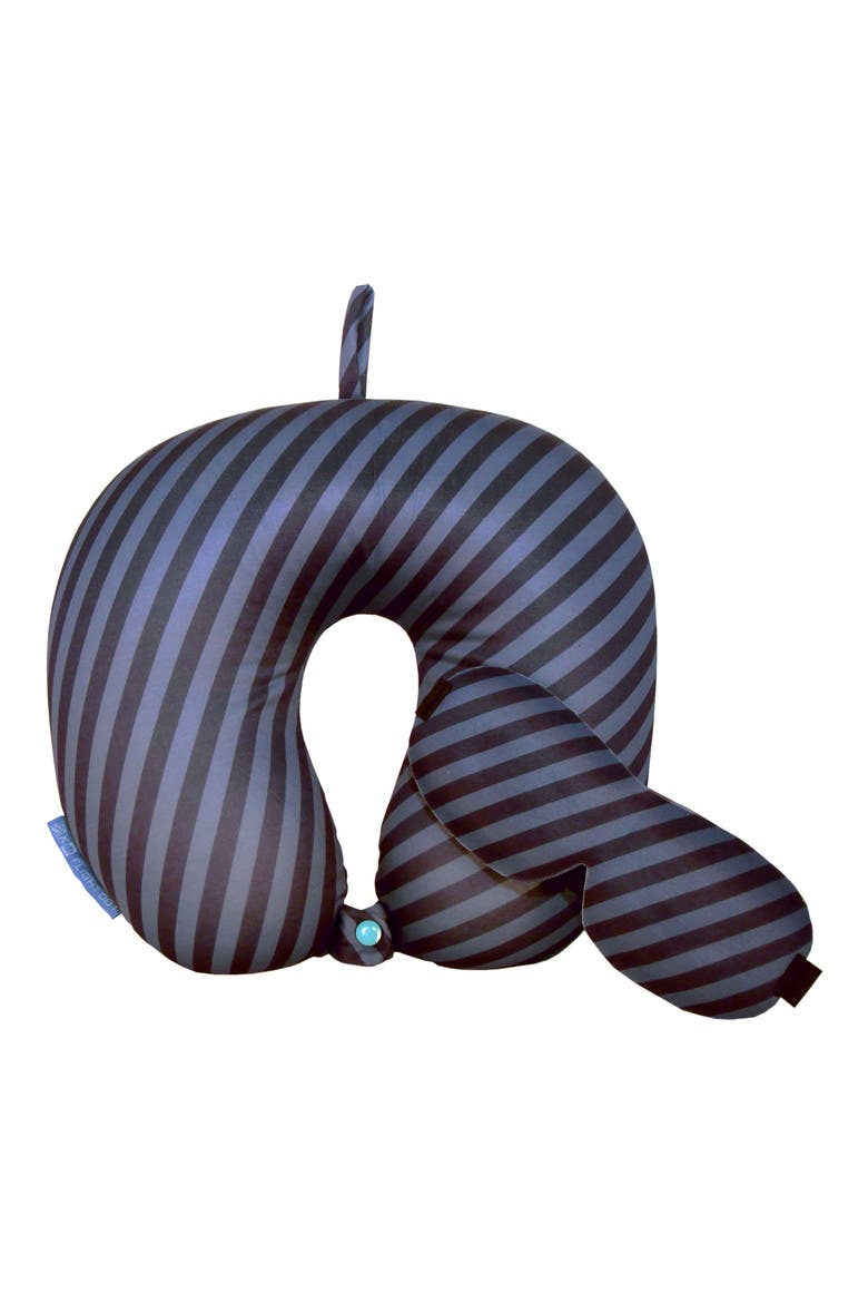Neck Pillow & Eye Mask Set, Alternate, color, MAILSTRIPE INDIGO