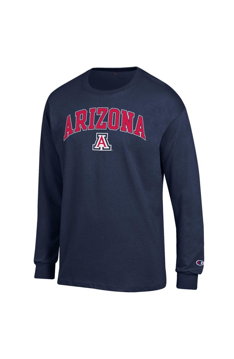 Champion Men's Champion  Navy Arizona Wildcats Arch Over Logo Long Sleeve T-Shirt, Alternate, color, Navy