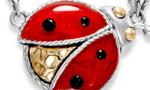 Samuel B. Sterling Silver & 18k Gold Ladybug Pendant Necklace In Red