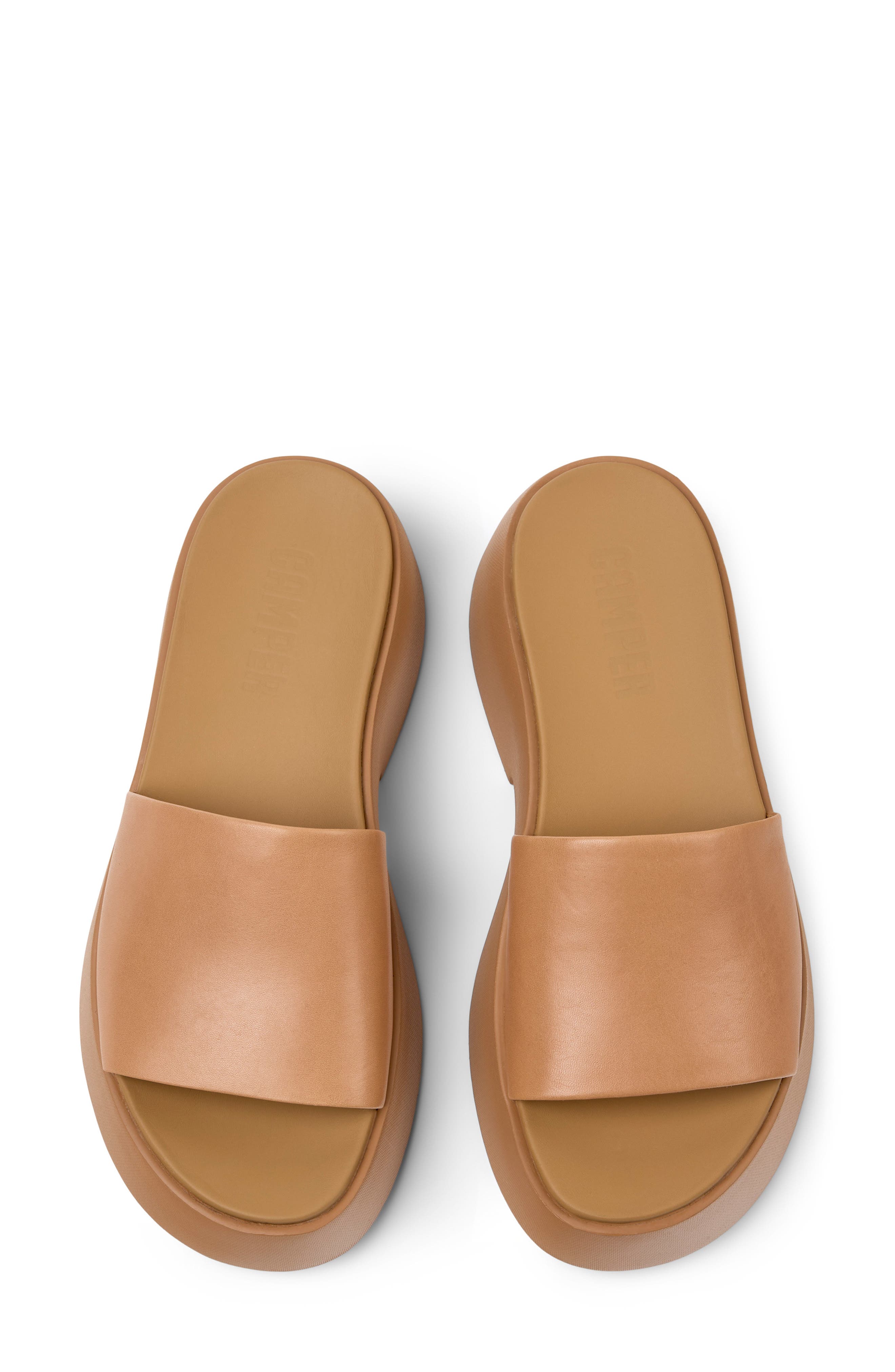 Camper Tasha Platform Slide Sandal, Alternate, color, Beige
