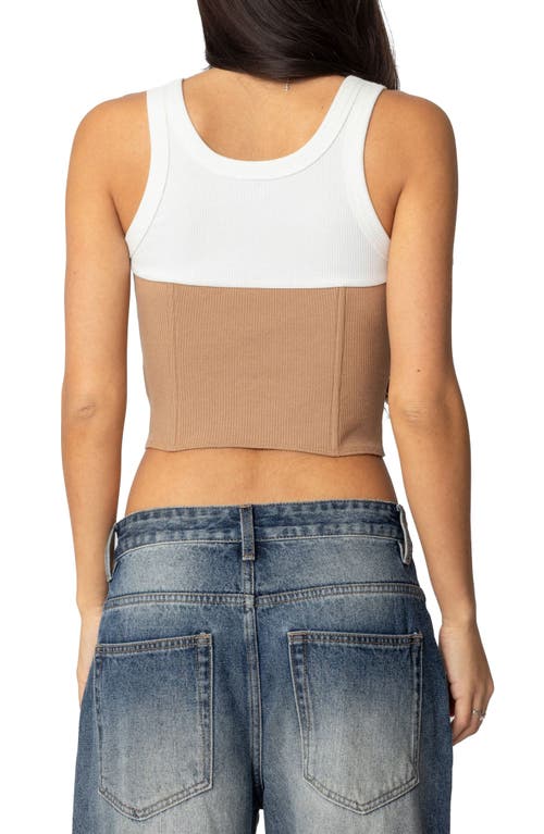 EDIKTED EDIKTED ILA LAYERED CROP CORSET TANK