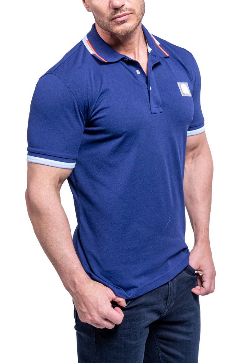 Tipemb42 Blue Piqué Polo, Alternate, color, BLUE