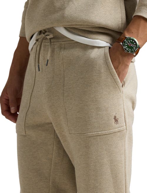 Polo Ralph Lauren Double Knit Mesh Jogger Pants In Tuscan Beige Heather